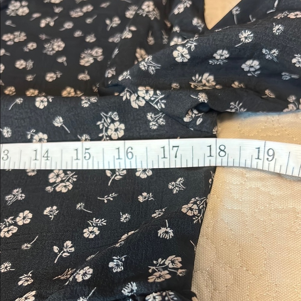 Buffalo Women’s Size Small Petite Black Botanical Floral Long Sleeve Dress New - Picture 8 of 9